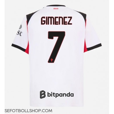 Billiga AC Milan Santiago Gimenez #7 Borta fotbollskläder 2025-26 Kortärmad Billiga AC Milan Santiago Gimenez #7 Borta fotbollskläder 2025-26 Kortärmad